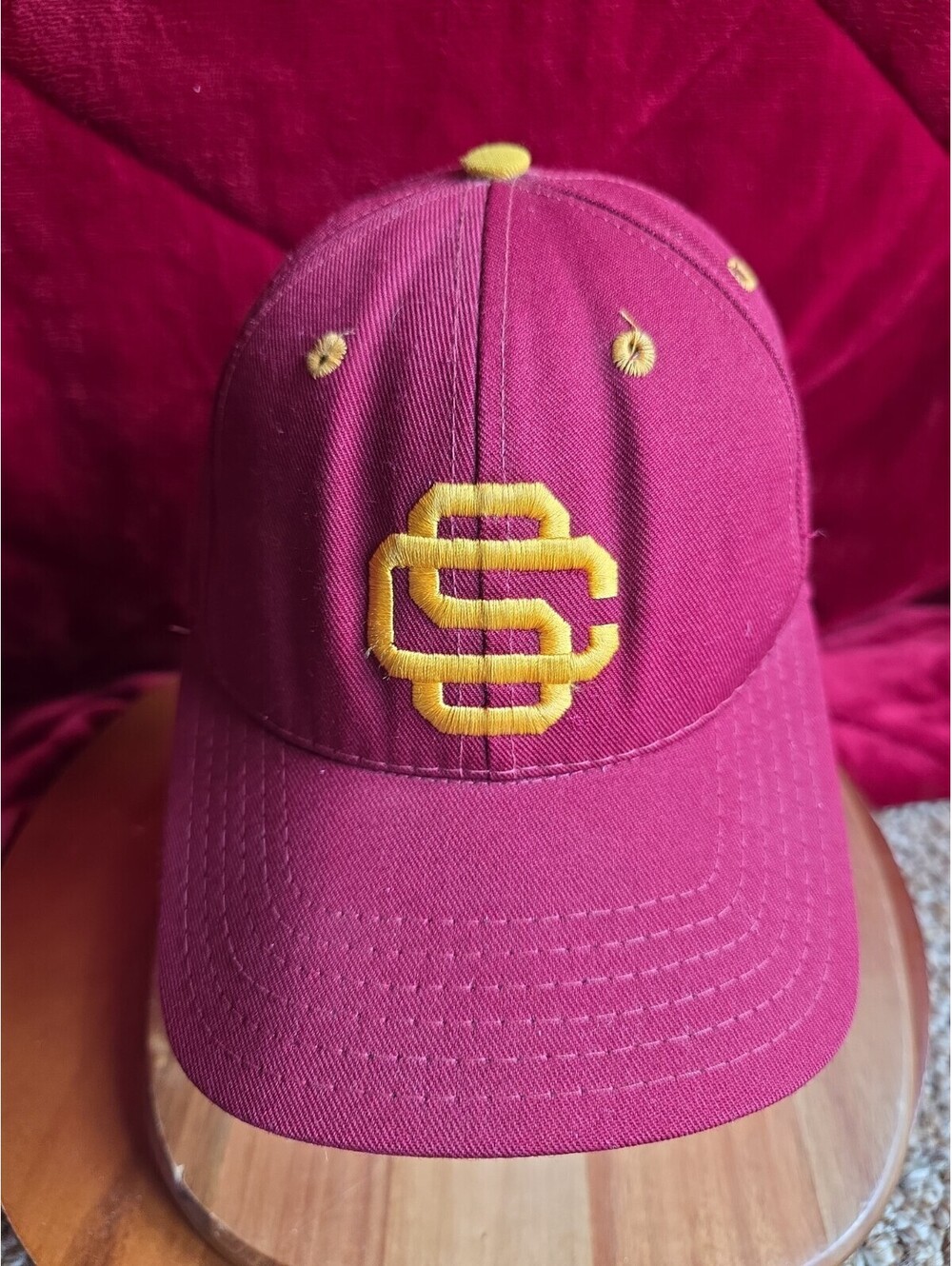 VTG 90s USC Trojans On Field Baseball Fitted Hat PROLINE 7 1/4 Made In The USA